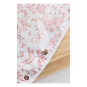 Tartine et Chocolat - Front bib with Toile de Jouy print | Peach