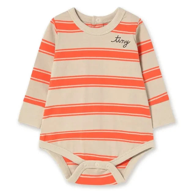 Tinycottons - Organic Cotton Striped Bodysuit | Red