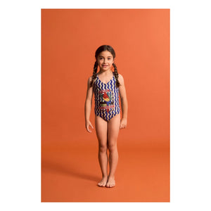 Maison Mangostan - Wave Swimsuit Parrot | Blue