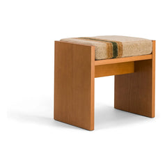 The Socialite Family - Chiesa stool in striped mohair | Brown