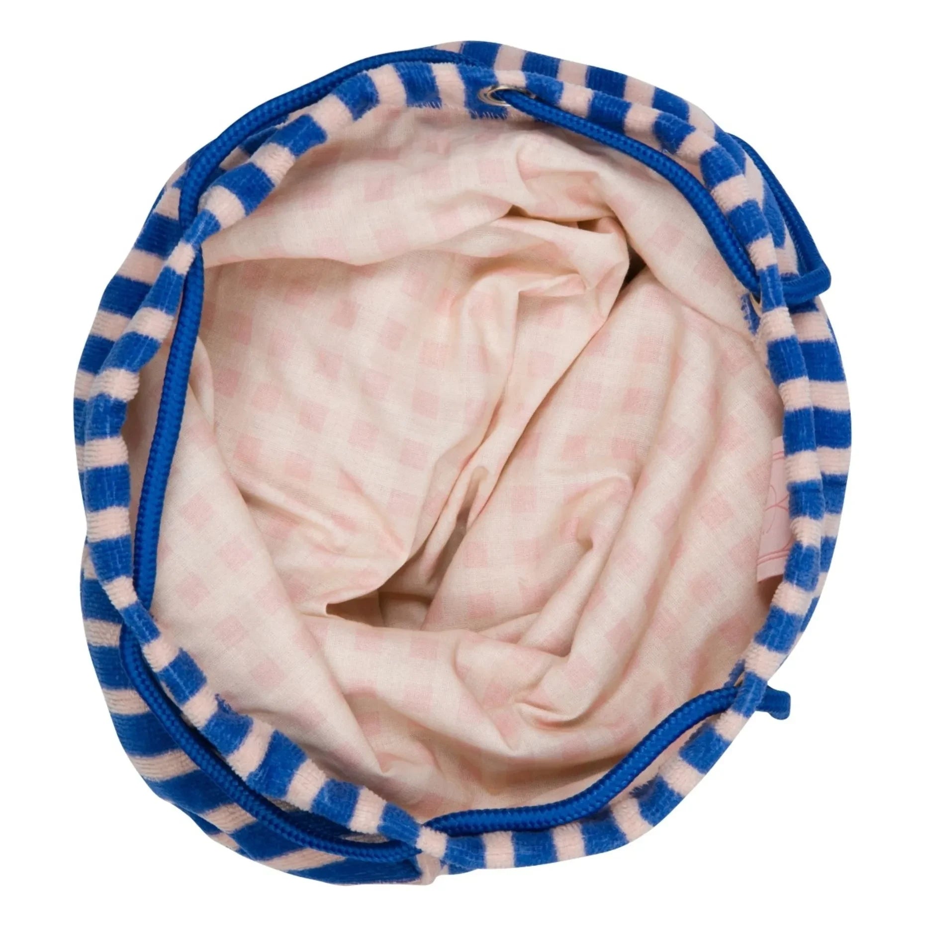 Jera Mini - Pink Striped Towel Pocket Backpack | Light Pink
