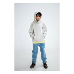 Repose AMS - Organic Cotton Logo Hoodie Sweatshirt | Gray Melange