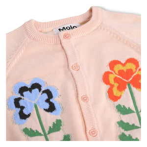 Molo - Gert Organic Cotton Floral Cardigan | Light Pink