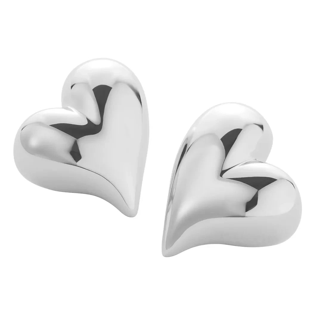 Jenny Bird - Heart Earrings | Silver