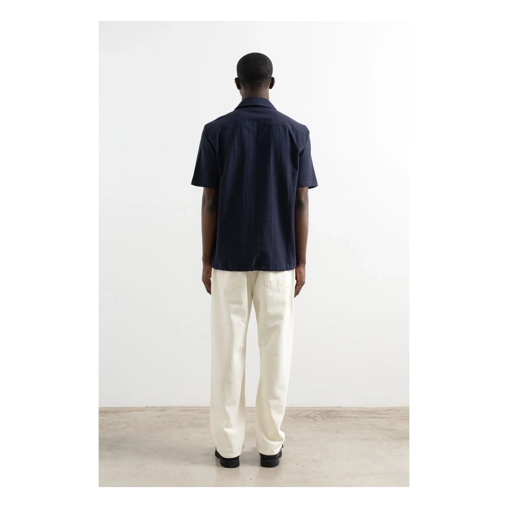 Edmmond Studios - Travis Short Sleeve Shirt | Dark Blue