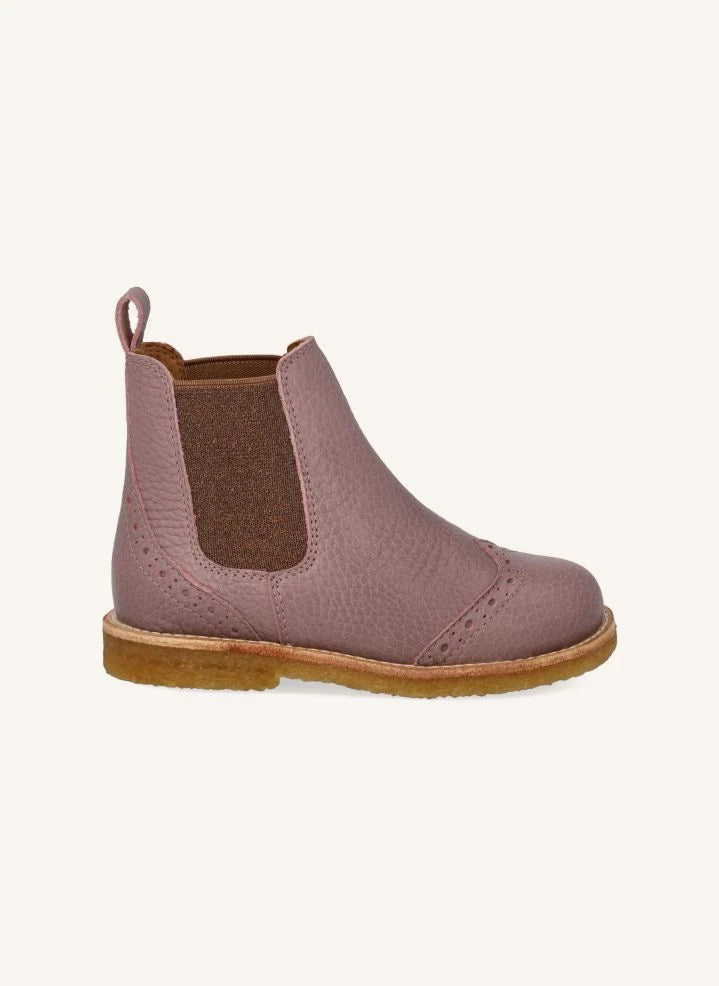 Angulus - Chelsea Brogue Botlar | Toz Pembe