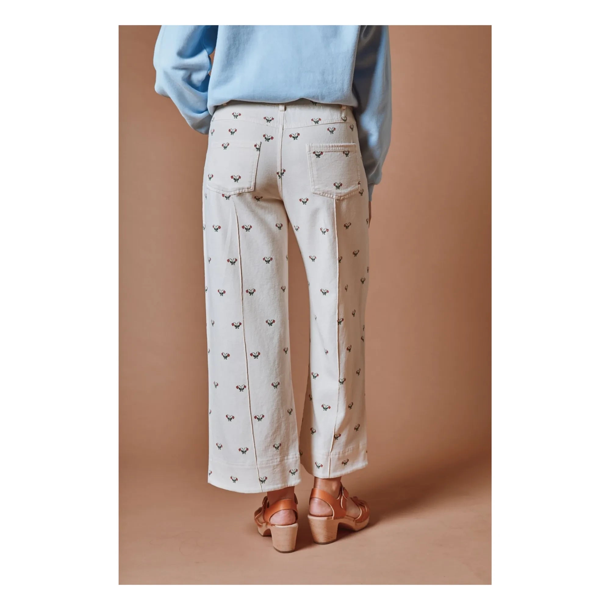 Emile et Ida - Strawberry Cotton Pants | Cream