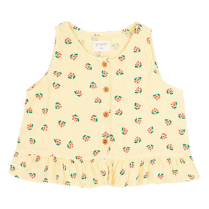 Jenest - Sofie Floral Organic Cotton Top | Pale Yellow