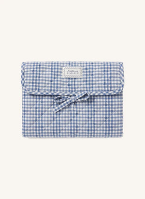 Editions Aimable - Marcel nomad bed | Blue Vichy Cotton