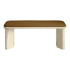 Gabrielle Paris - Lazarus polished wood bench | Cream