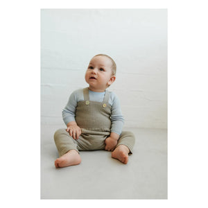 FUB - Merino Wool High-Waisted Overalls | Heather Beige