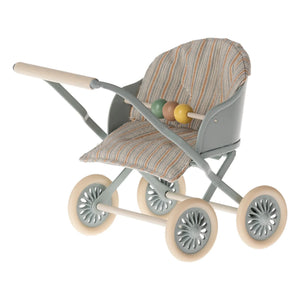 Maileg - Baby Stroller | Gray Blue