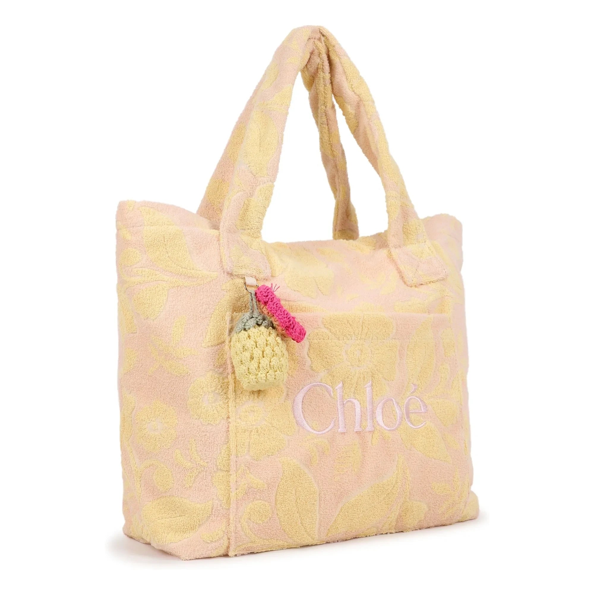 Chloé - Jacquard Sponge Bag | Peach