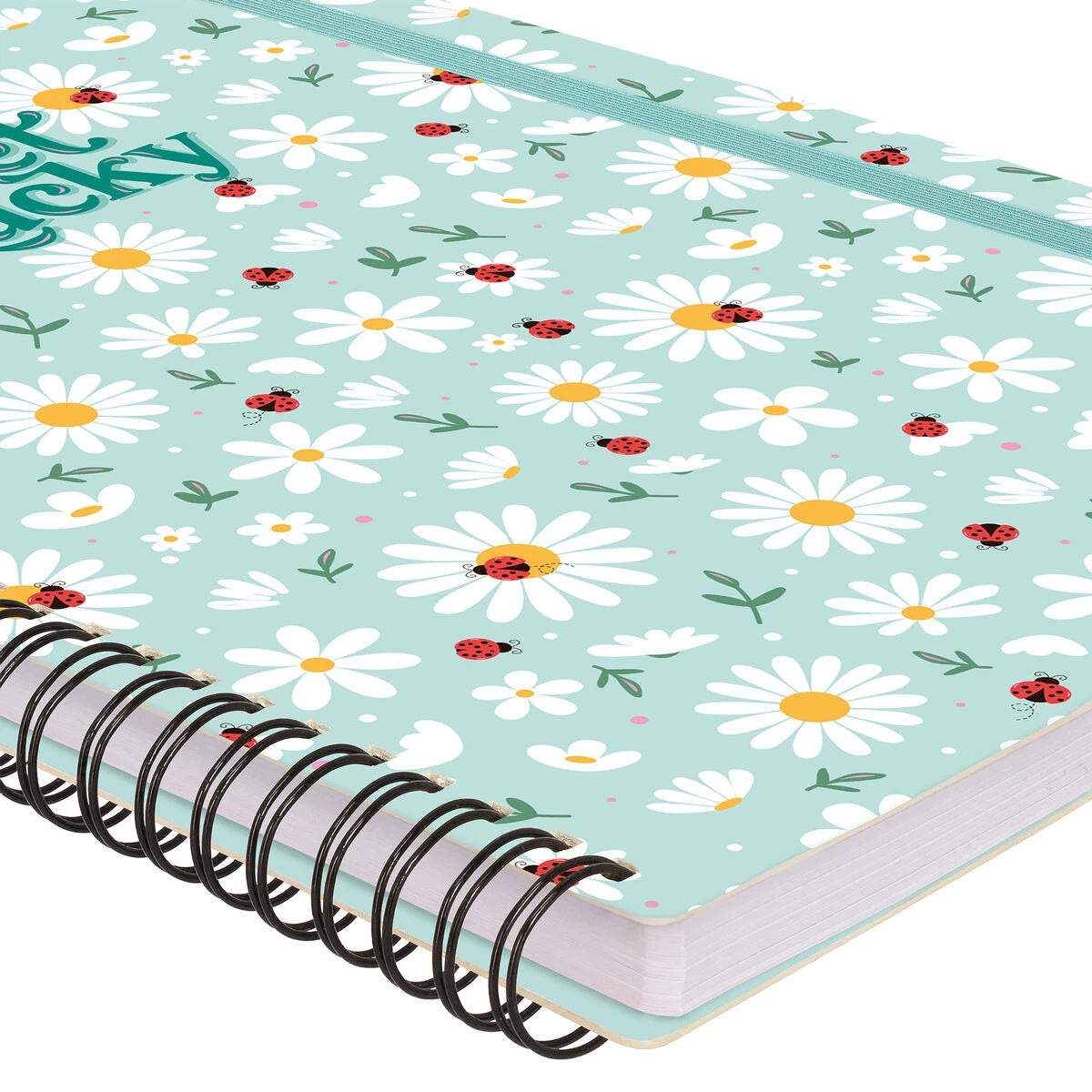 Legami - Çizgili A4 Defter - Resimli Sert Kapak - Uğur Böceği - Spiralli