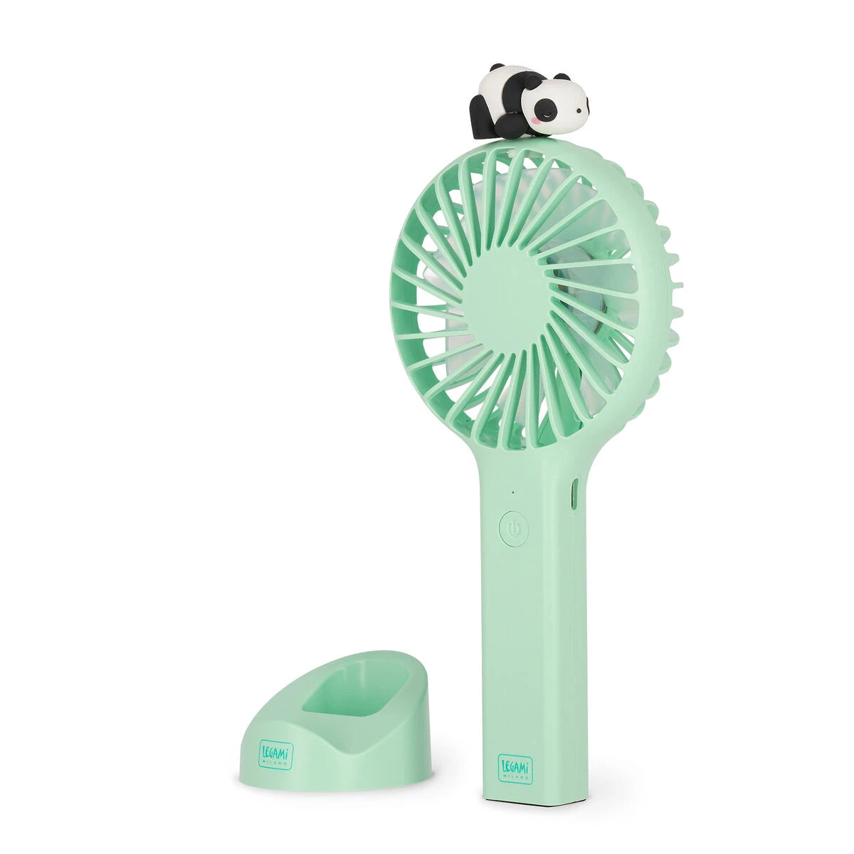 Legami - Rechargeable Portable Fan with Base - Mini Fan