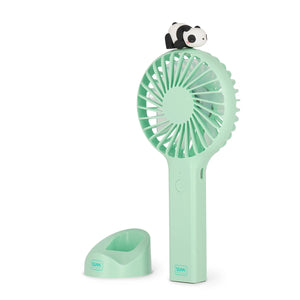 Legami - Rechargeable Portable Fan with Base - Mini Fan