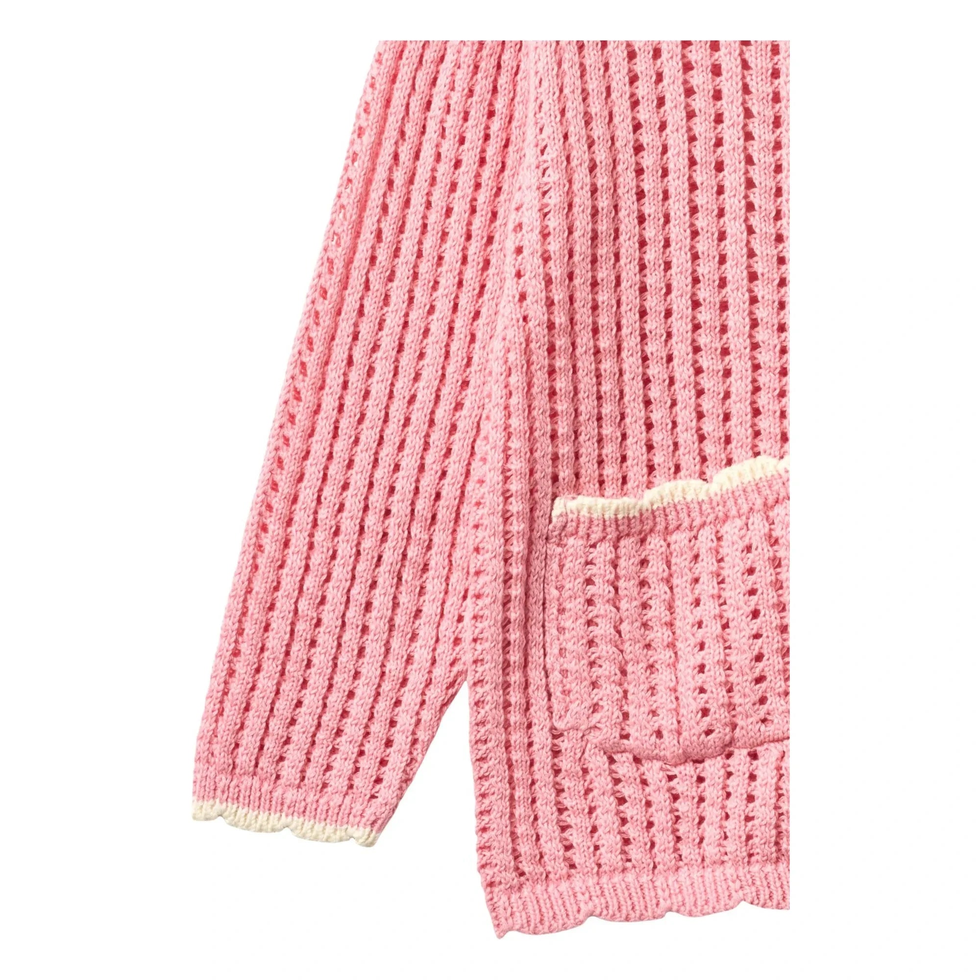 Copenhagen Colors - Organic Cotton Crochet Cardigan | Soft Pink