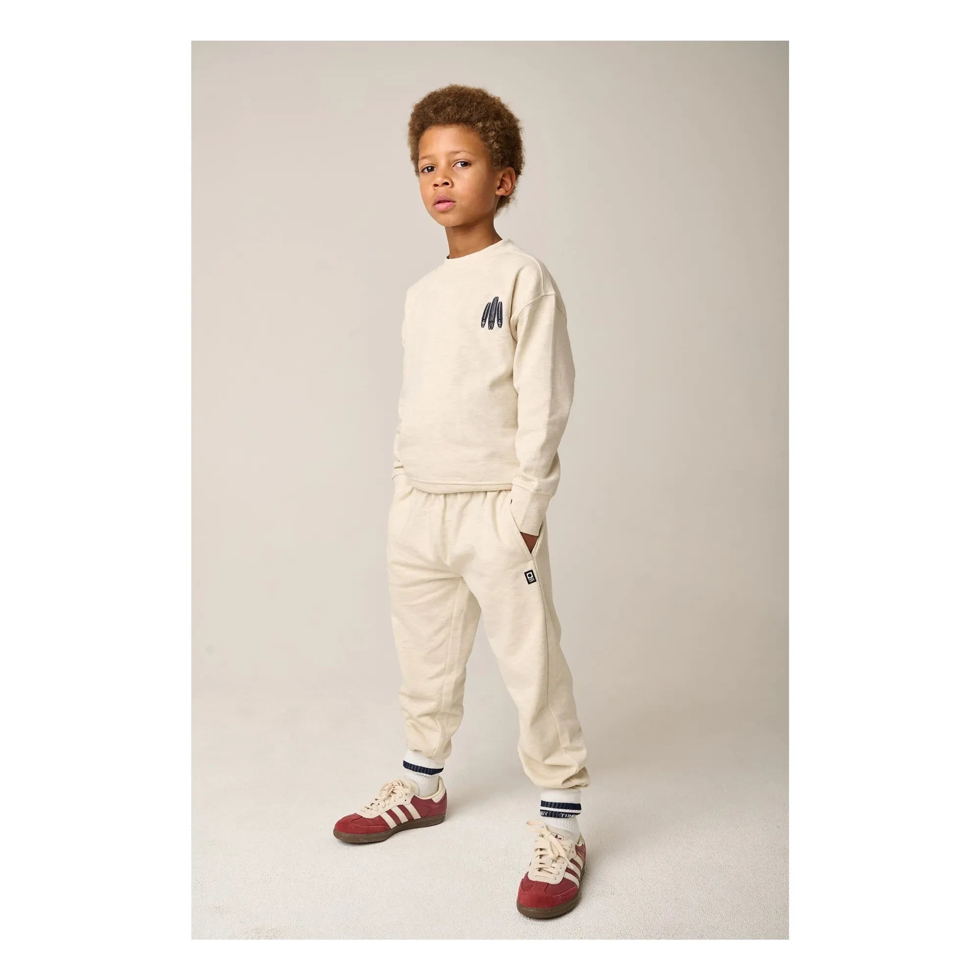 Tumble N'Dry - Oversized Seashore Organic Cotton Sweatshirt | Heather White