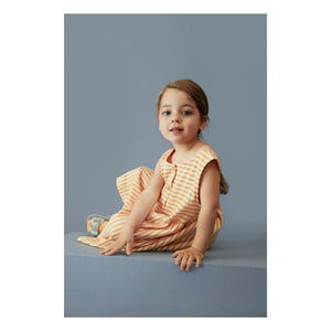 Gray Label - Organic Cotton Striped Button Dress | Apricot
