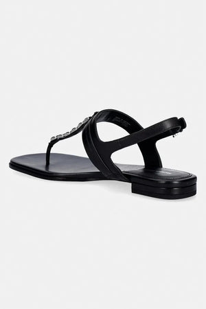 MICHAEL Michael Kors kadın düz tabanlı deri Marcia Thong Sandal