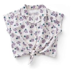Soor Ploom - Loli Flowers Organic Cotton Blouse | White
