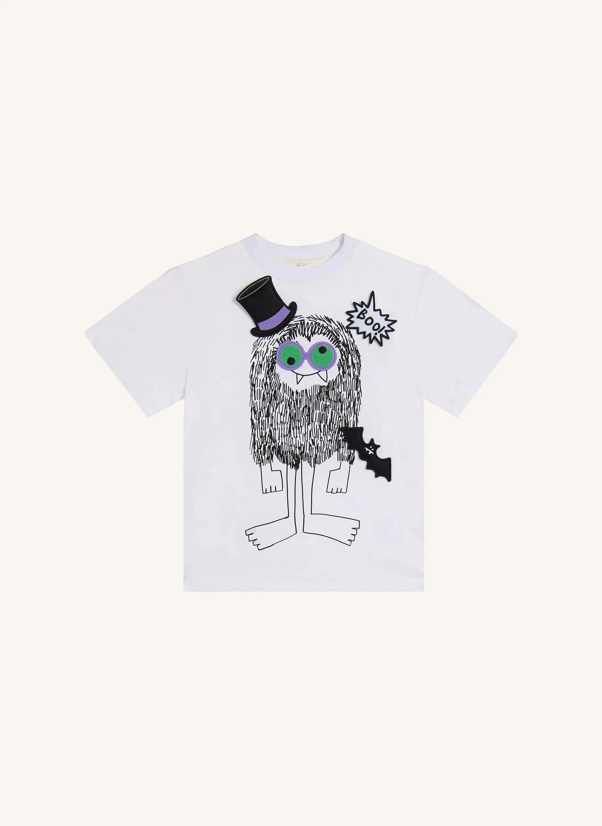 Stella McCartney Kids - Yamalı Halloween Tişörtü Organik pamuk | Beyaz