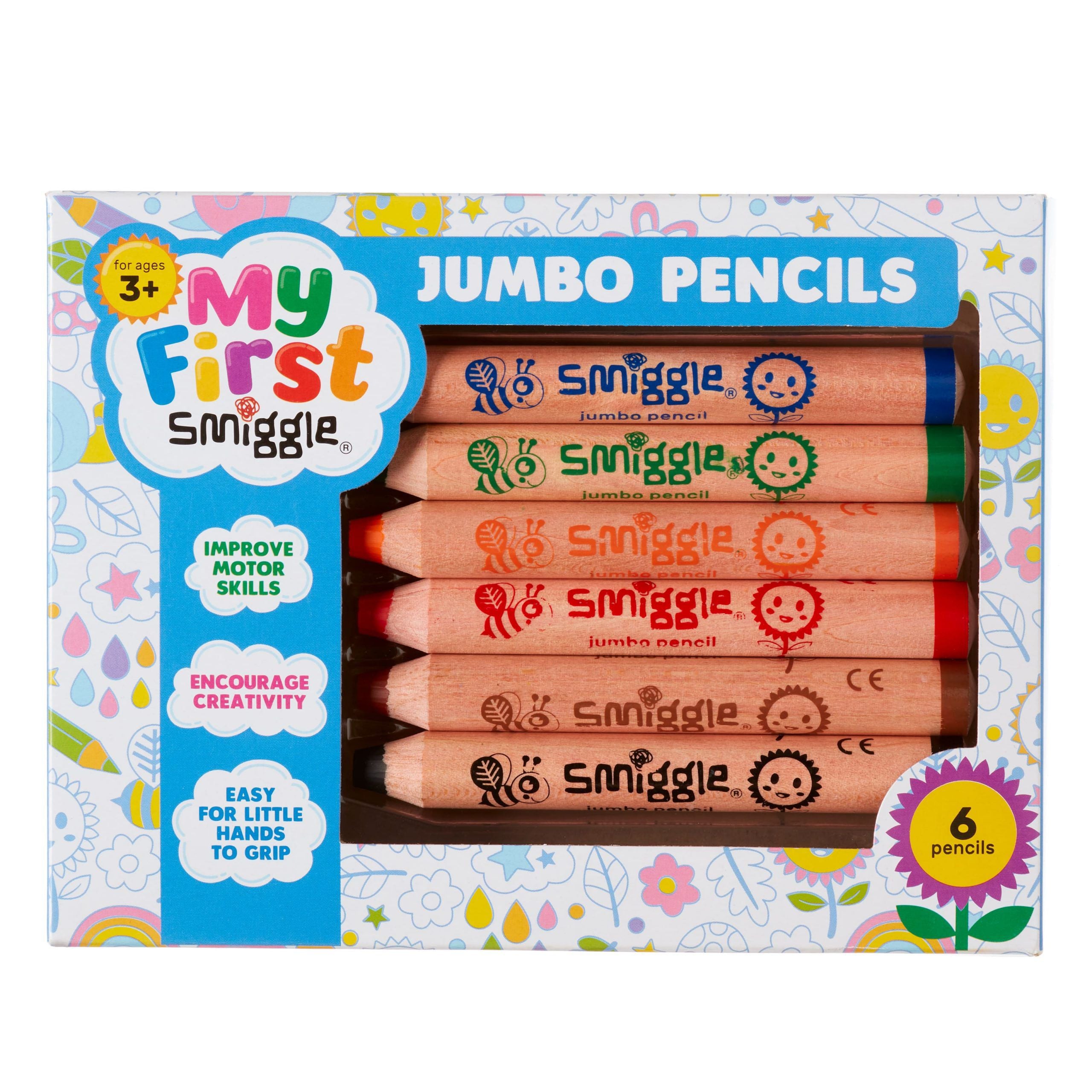 Smiggle - İlk Smiggle Jumbo Anaokulu Boya Kalemlerim-Dinossi