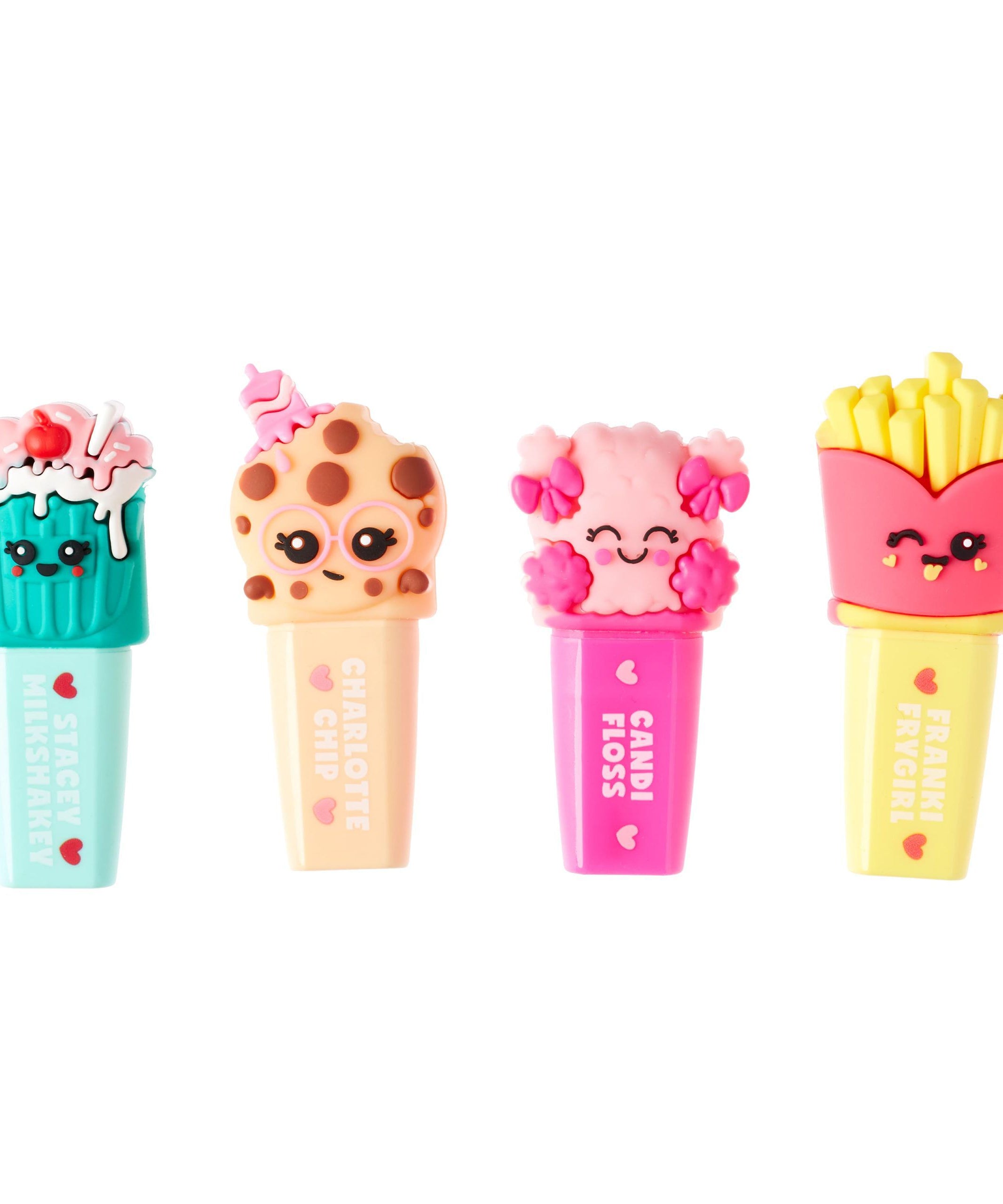 Smiggle - Smigglets Parti Karışımı Kokulu Fosforlu Kalem Paketi X4-Dinossi