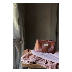 Gabrielle Paris - Lilac striped toiletry bag | Pink