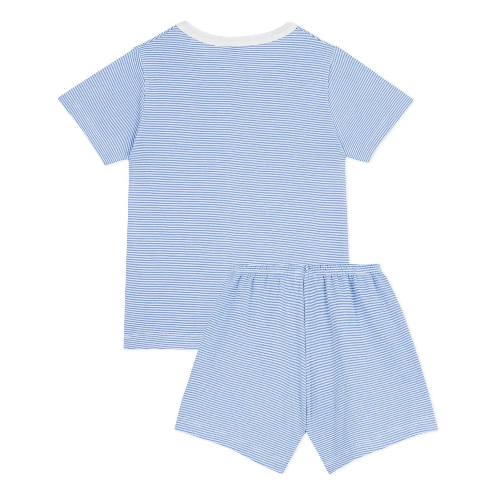 Petit Bateau - Organic Cotton Striped Pajama Shorts | Blue