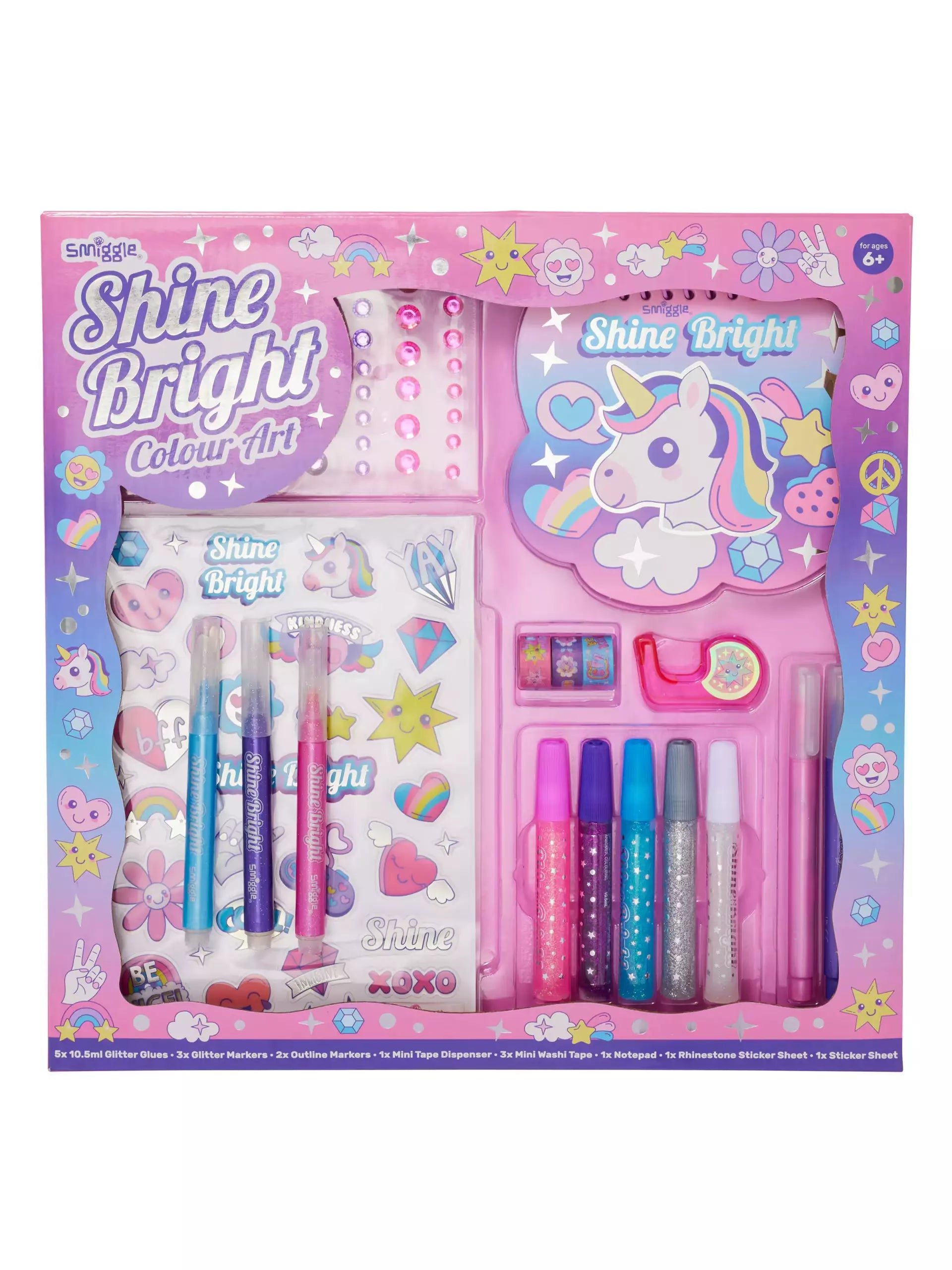 Smiggle - Shine Bright Resim Tasarım ve Sanat Seti-Dinossi