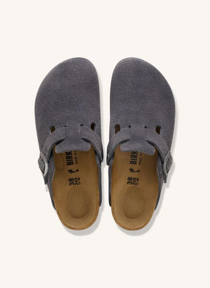 BIRKENSTOCK - Boston Süet Terlikler | Koyu gri