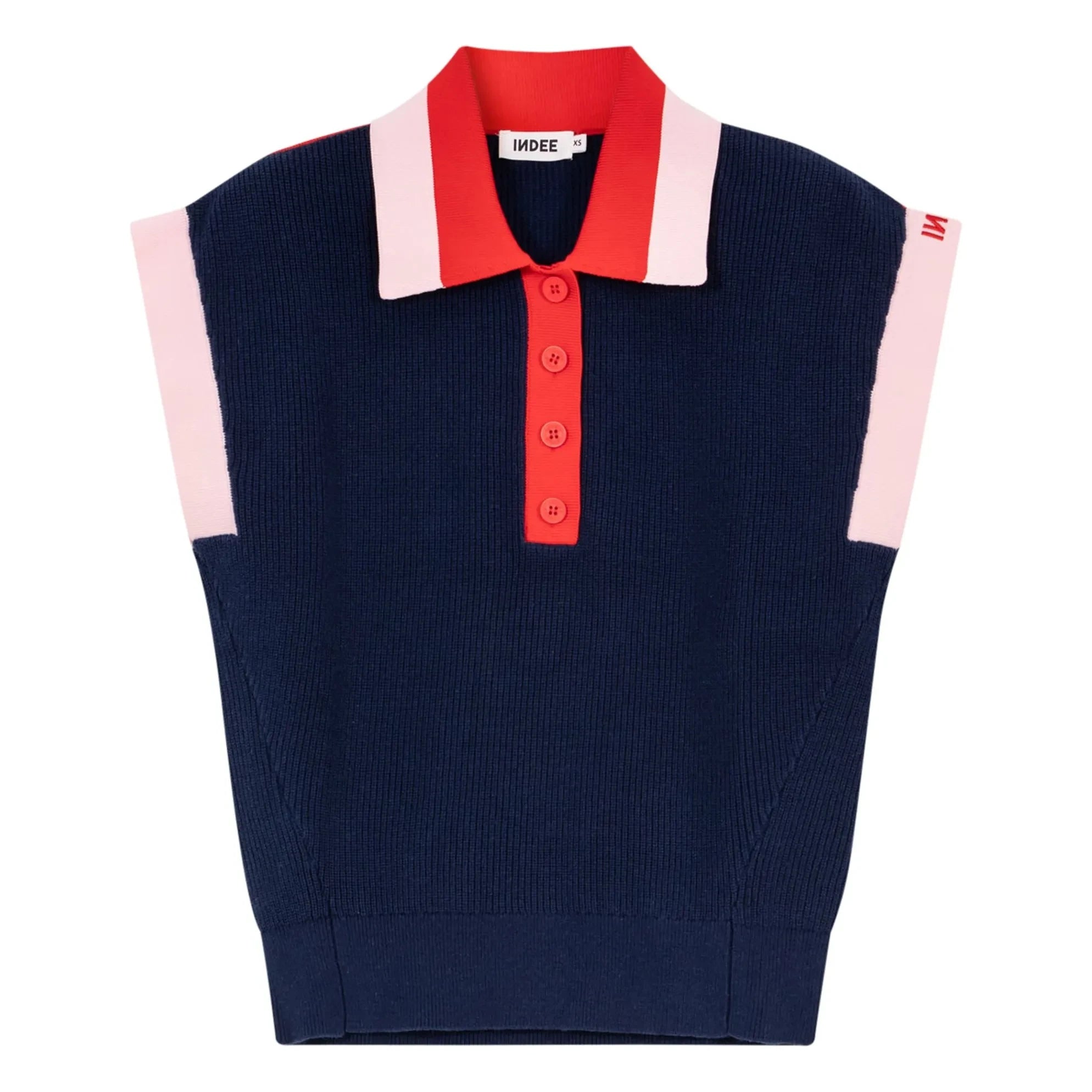 Indee - Valor Mesh Polo T-Shirt | Navy Blue
