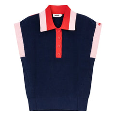 Indee - Valor Mesh Polo T-Shirt | Navy Blue
