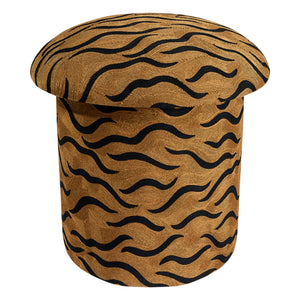 Doing Goods - Maya Kaplan embroidered pouf | Camel