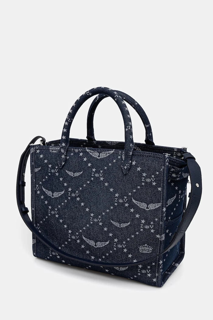 ZADIG&VOLTAIRE ANGEL TOTE DENIM MONOGRAM Çanta