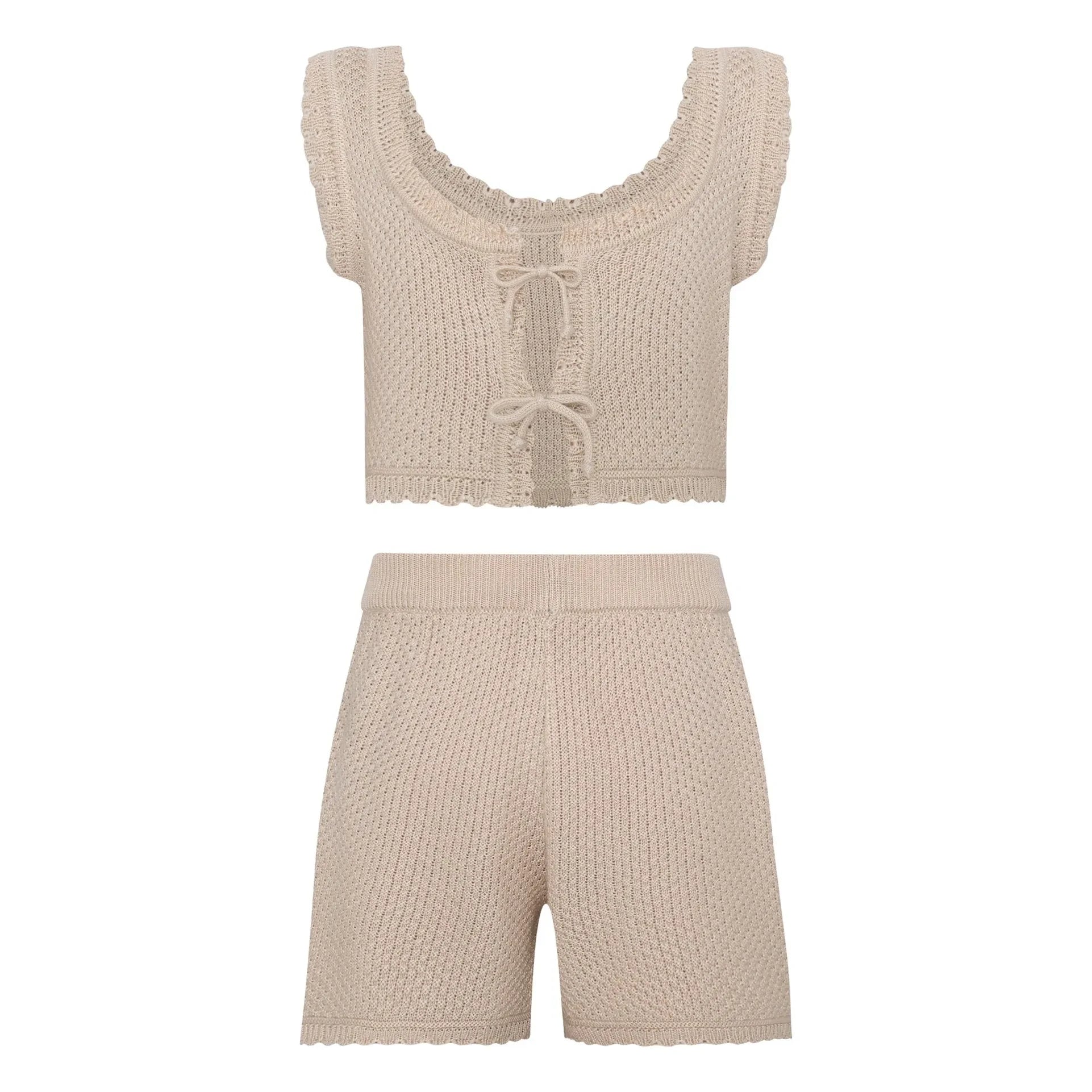 Pepita & Me - Rocky Maille Top and Shorts Set | Ivory