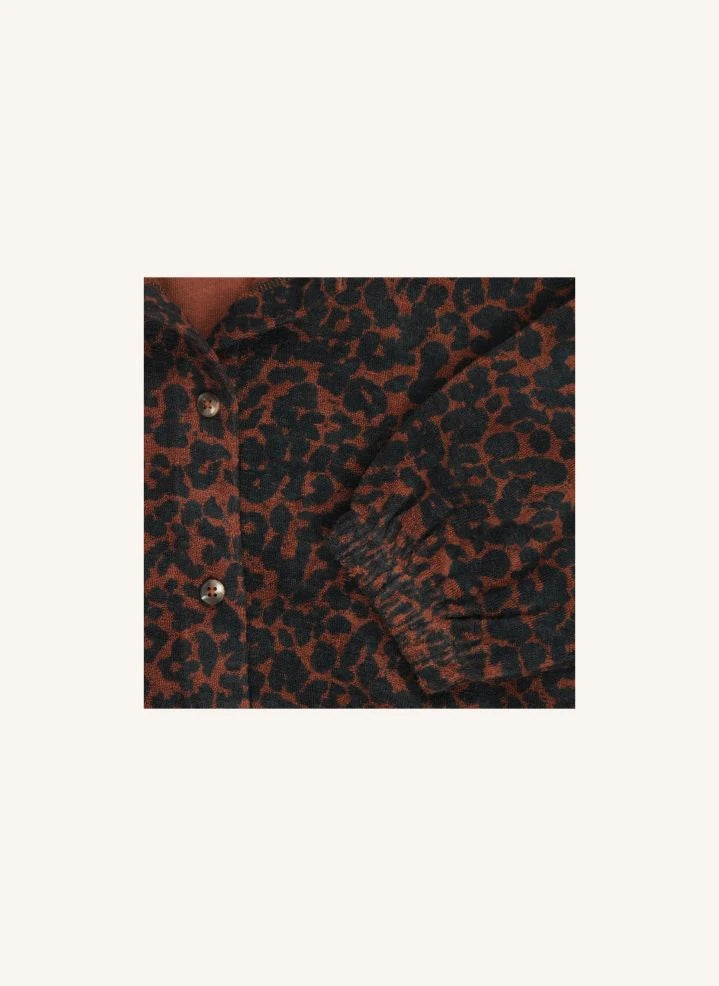 Tumble N'Dry - Madelon Leopard Organic Cotton Cardigan | Brown