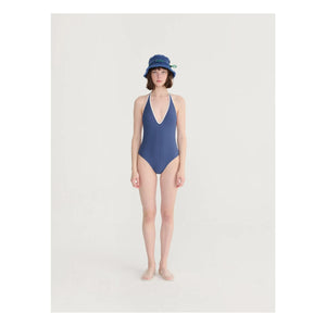 Bobo Choses - Dark Blue Seersucker One Piece Swimsuit