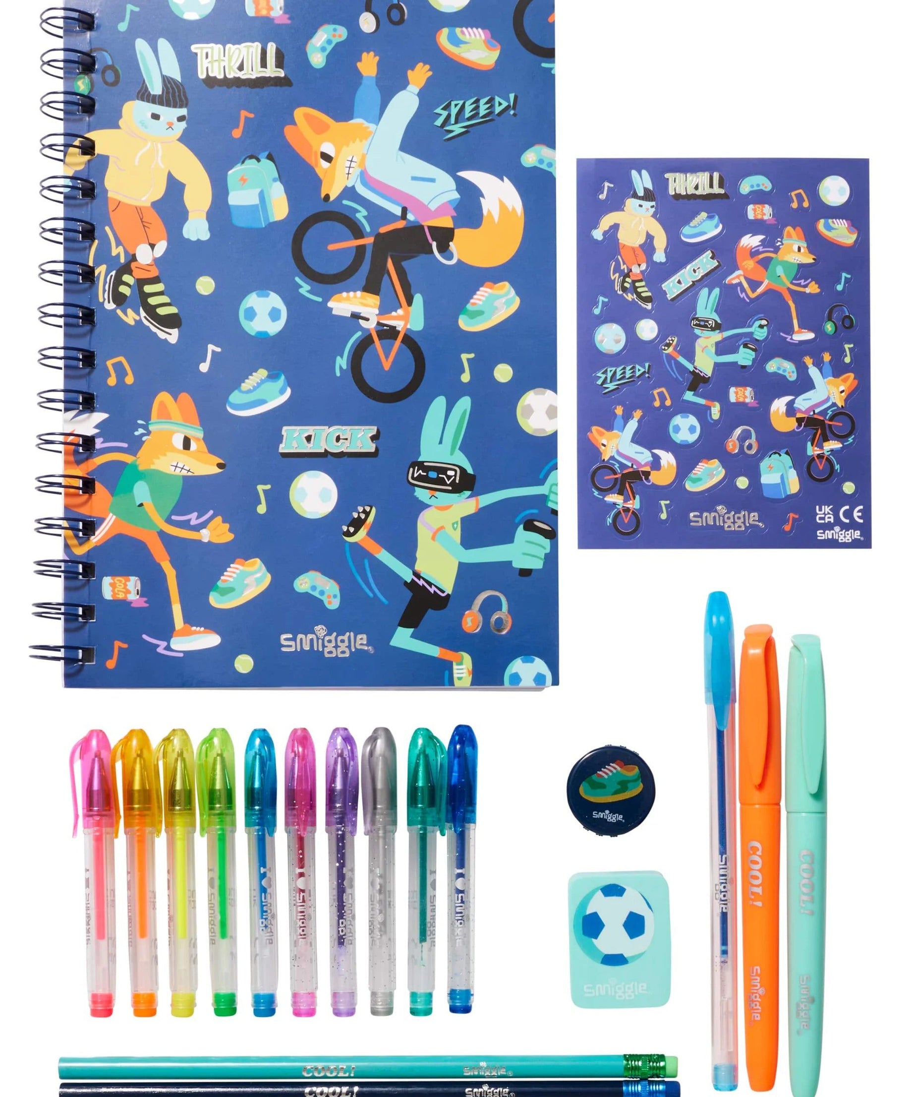 Smiggle - Kokulu A5 Defter ve Kırtasiye Seti-Dinossi
