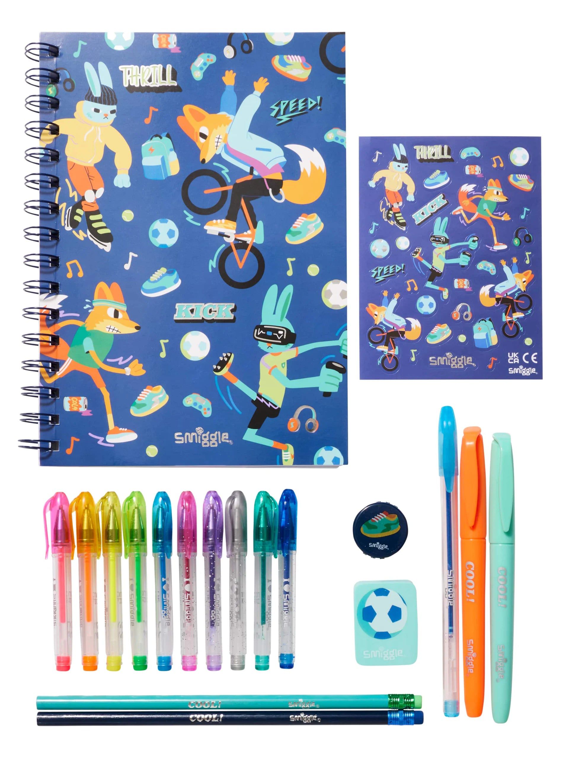 Smiggle - Kokulu A5 Defter ve Kırtasiye Seti-Dinossi