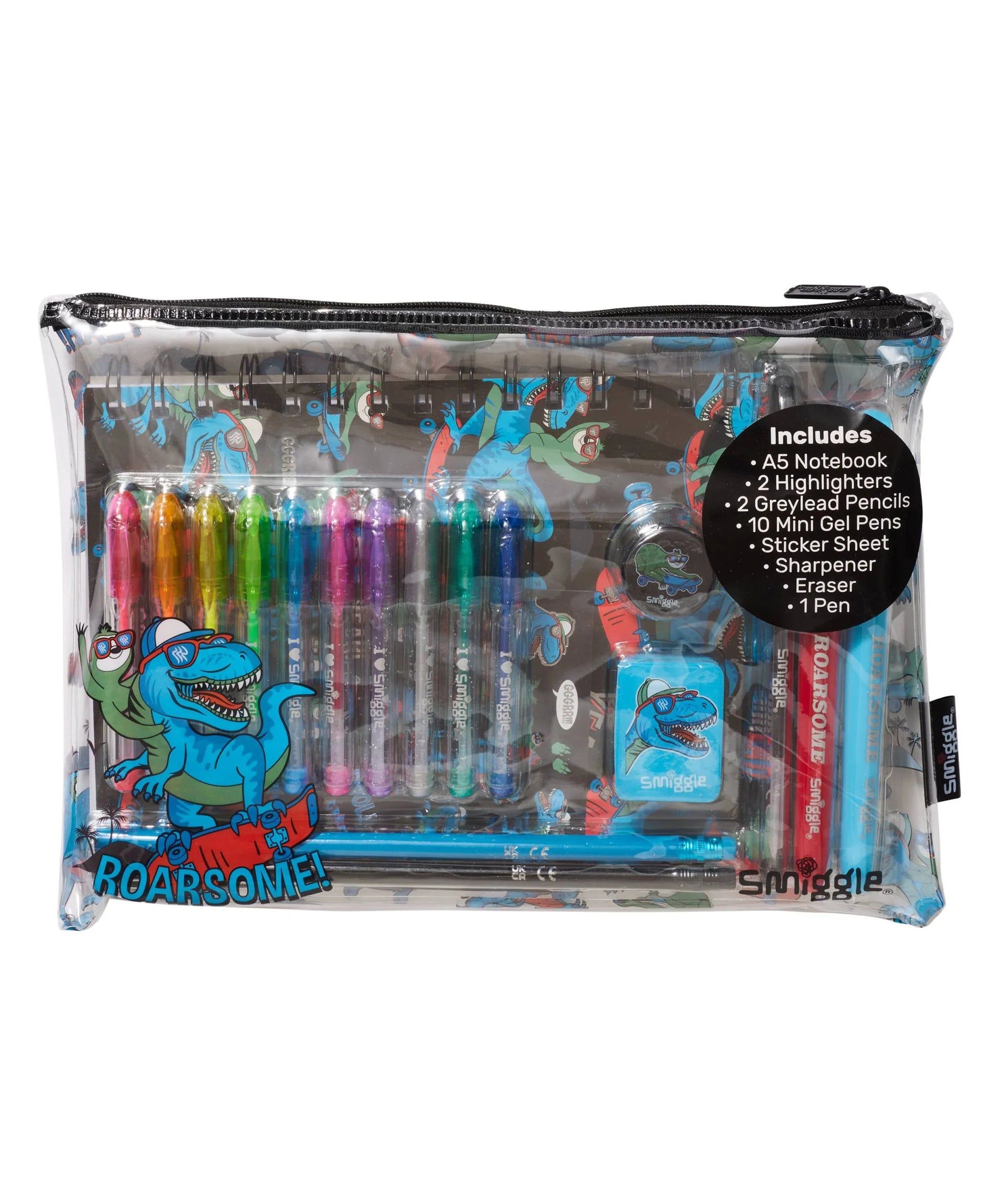 Smiggle - Kokulu A5 Defter ve Kırtasiye Seti-Dinossi