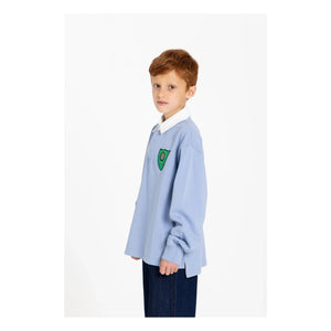 Finger in the nose - Ezra çizgili organik pamuk polo shirt | Steel