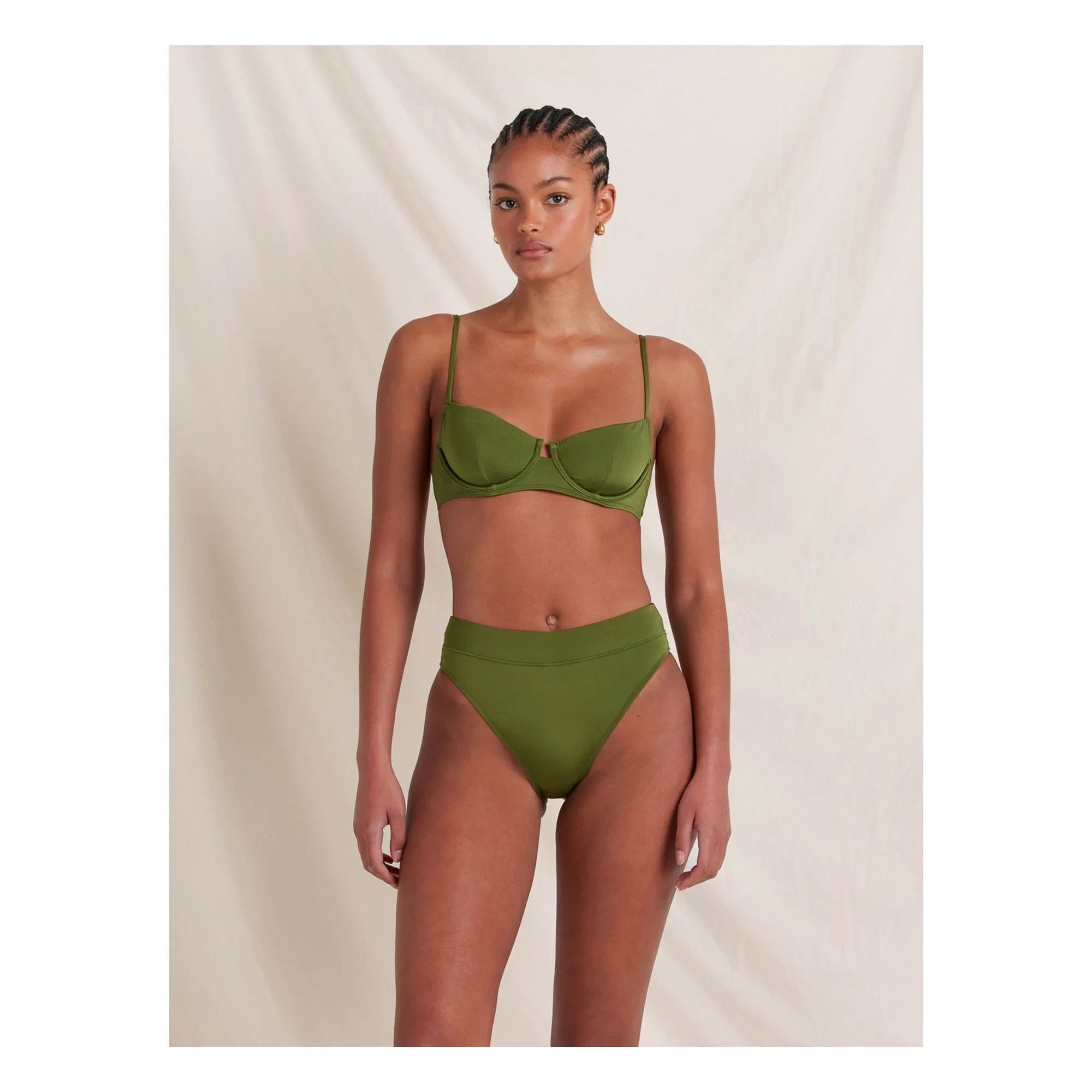 Peony - Olivine Recycled Fiber Jersey Bottom | Olive