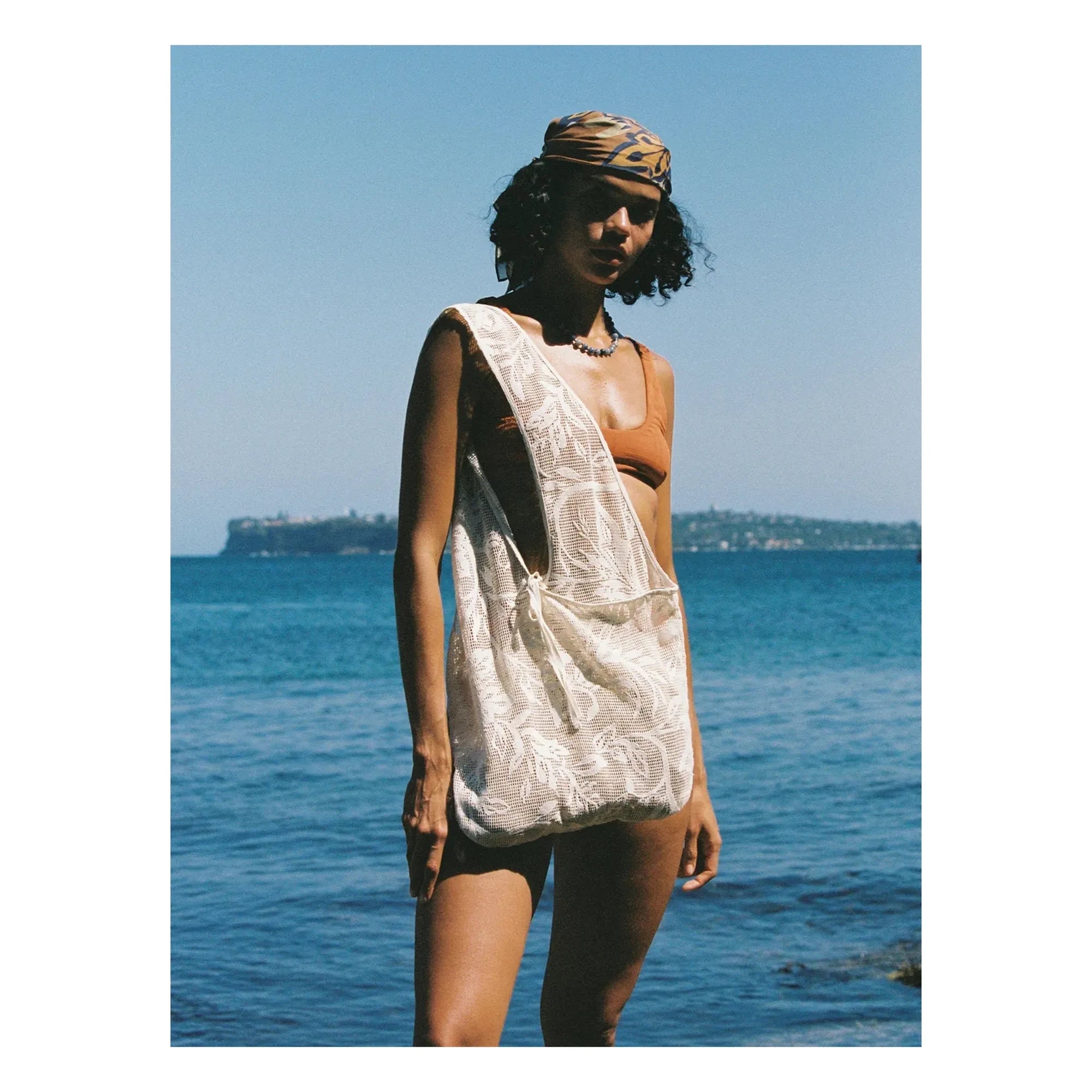 Soleil Soleil - Florienne Organic Cotton Scarf | Brown