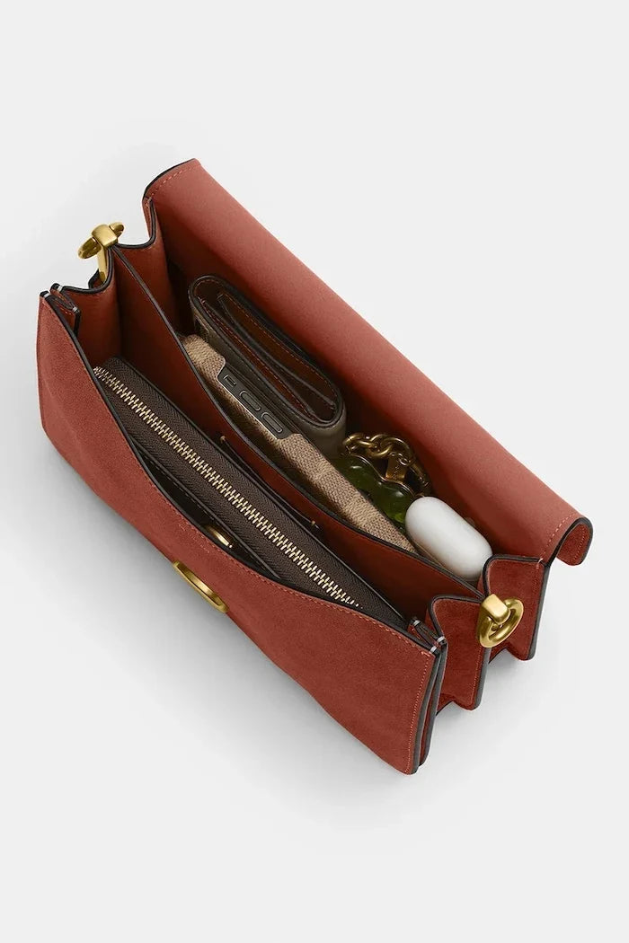 Coach kadın süet çanta Suade Chain Tabby Shoulder Bag