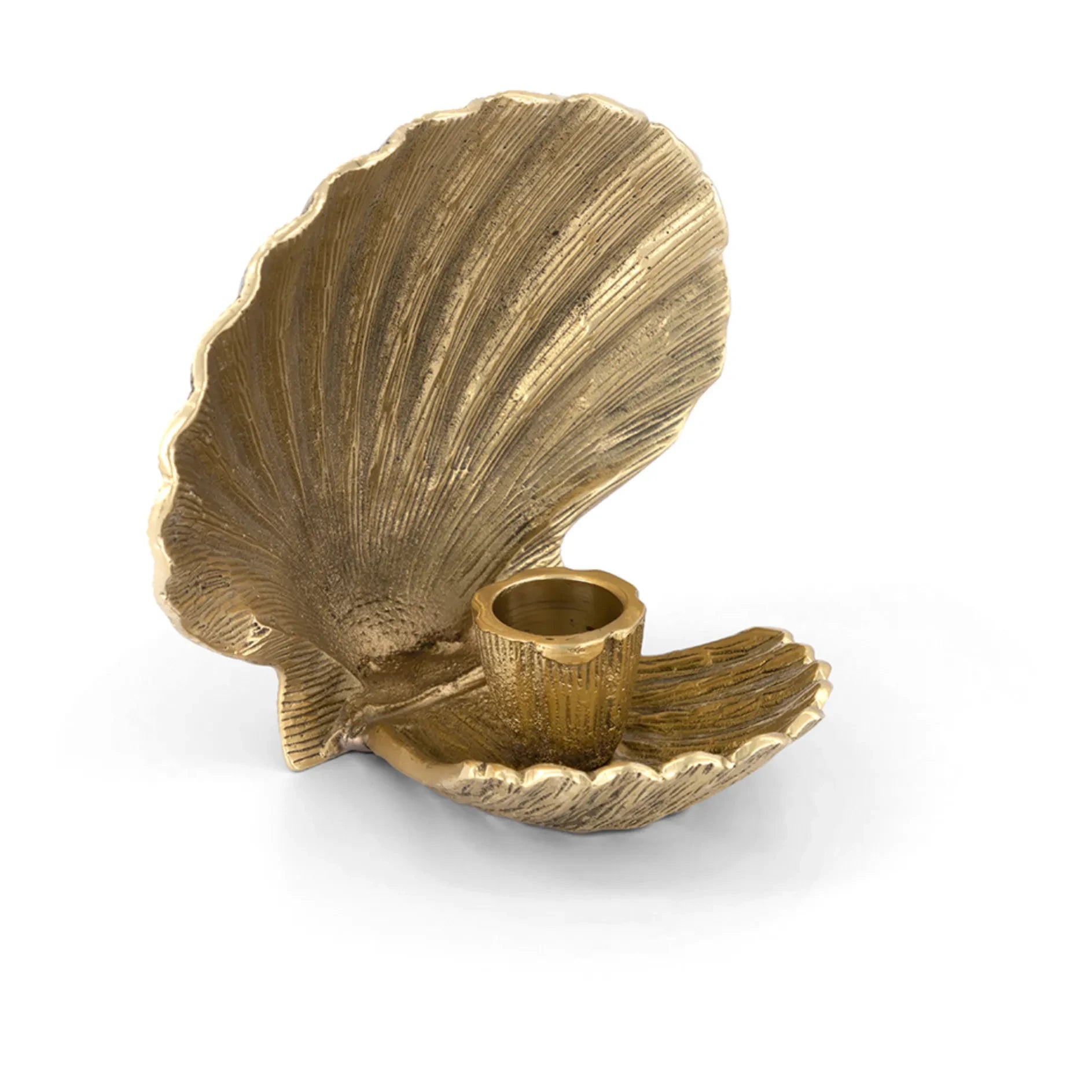 Doing Goods - Scarlett Recycled Brass Candle Holder | Gold Brown