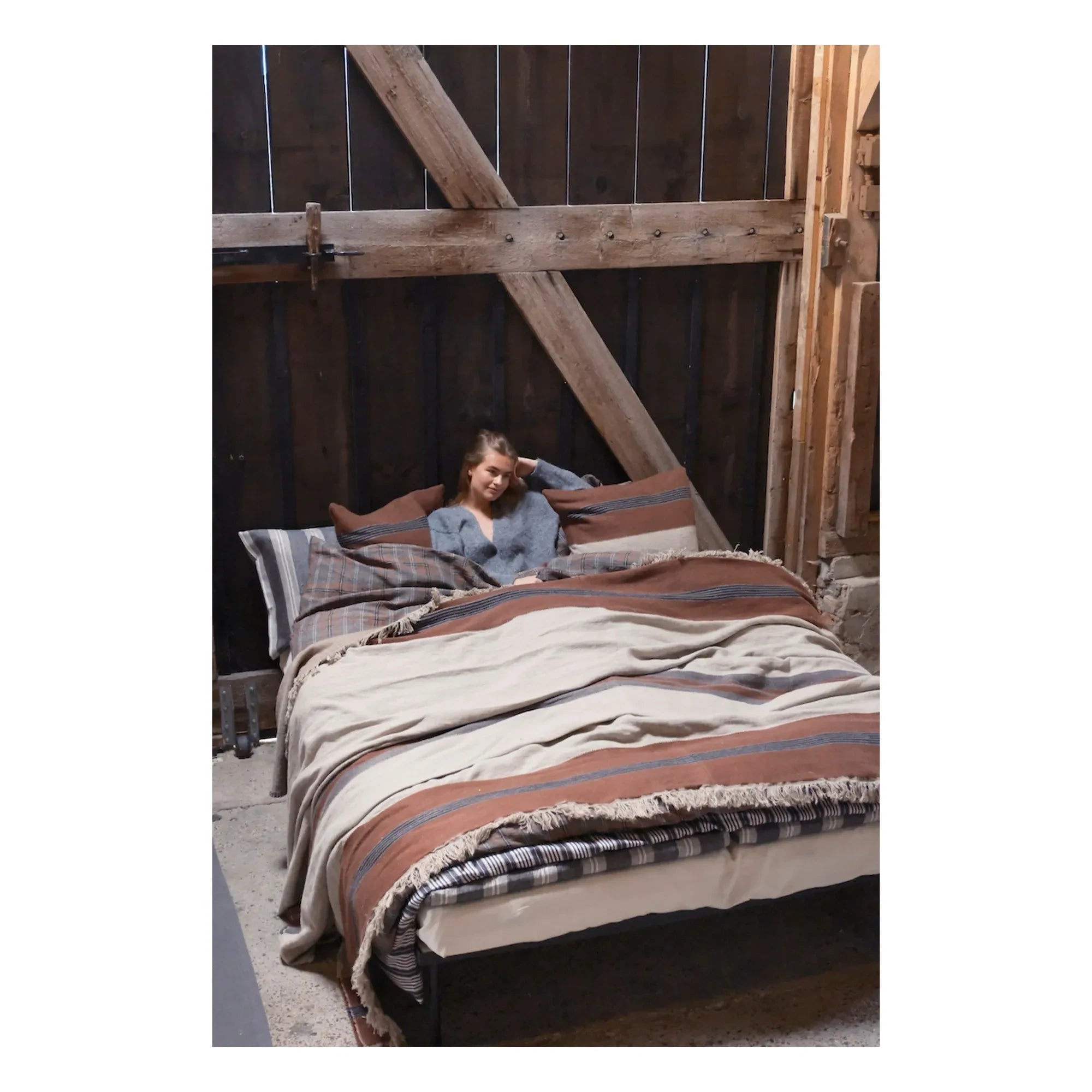 Libeco - Sienna Linen Throw | Brown