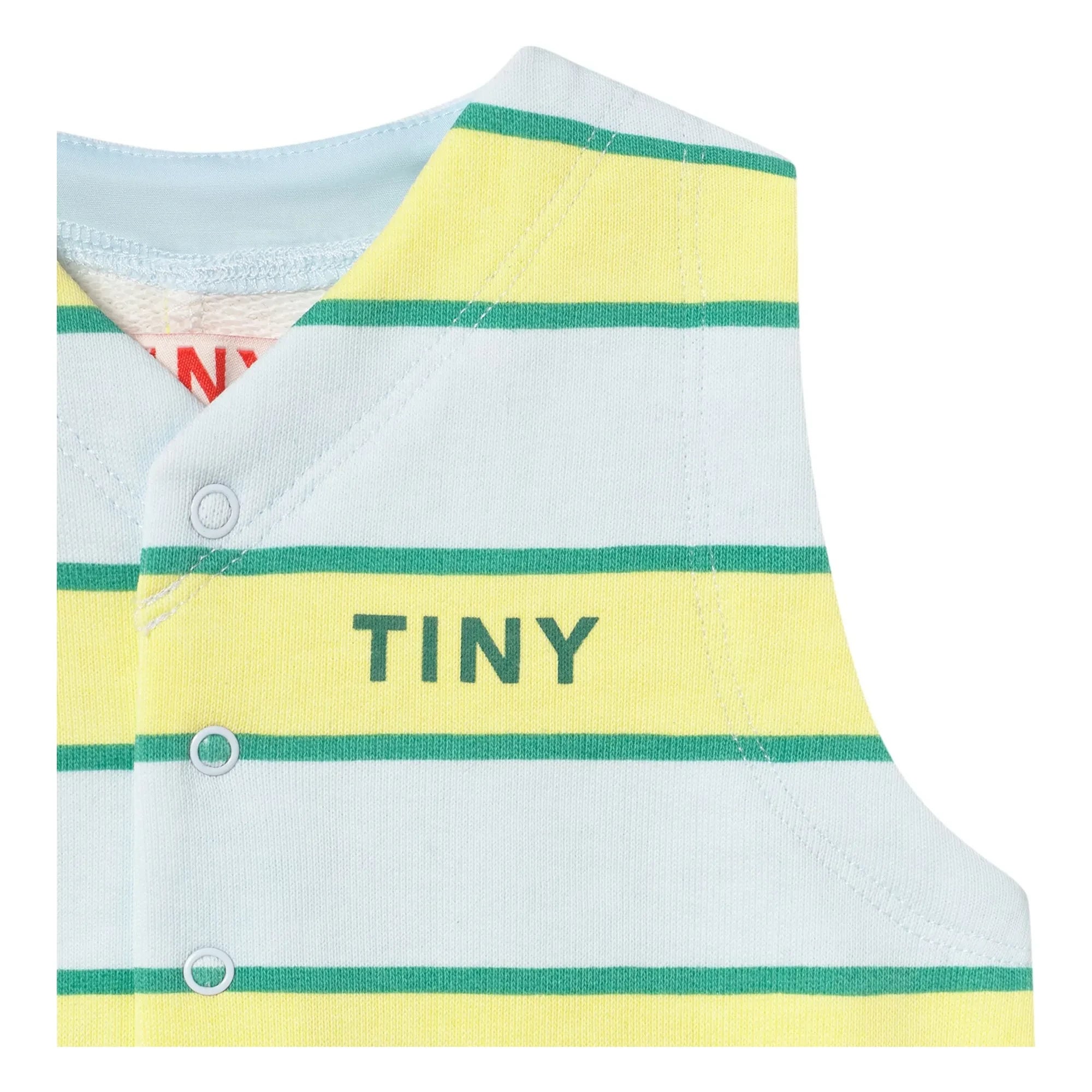 Tinycottons - Striped Organic Cotton Romper | Light Blue