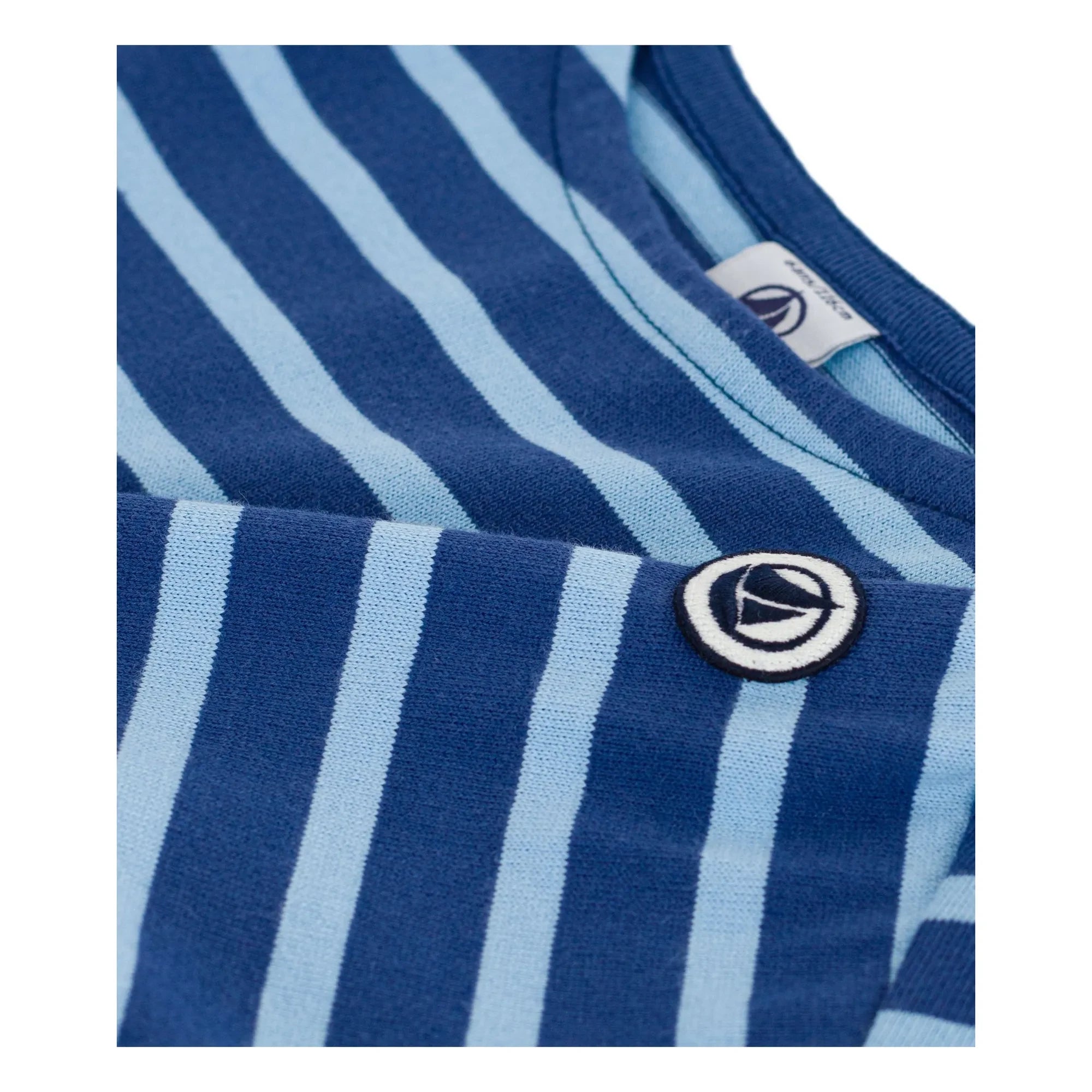 Small Boat - Sailor shirt rozetli Tişört | Mavi